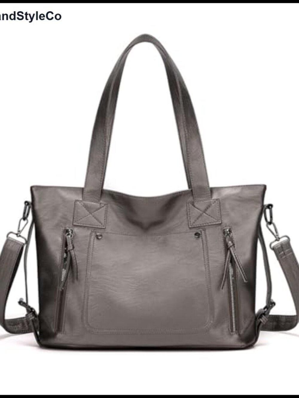 Faux Leather Satchel Crossbody Shoulder Bag Waterproof Top-Handle Tote